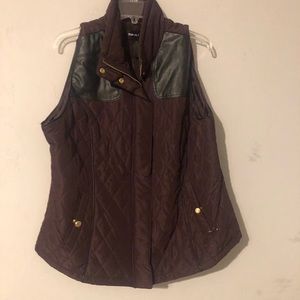 - Style & Co Vest, burgundy and black
